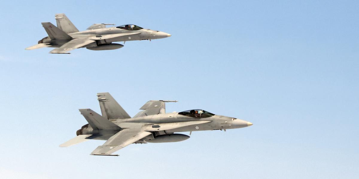 A finn légierő F18-as vadászgépei (illusztráció). 