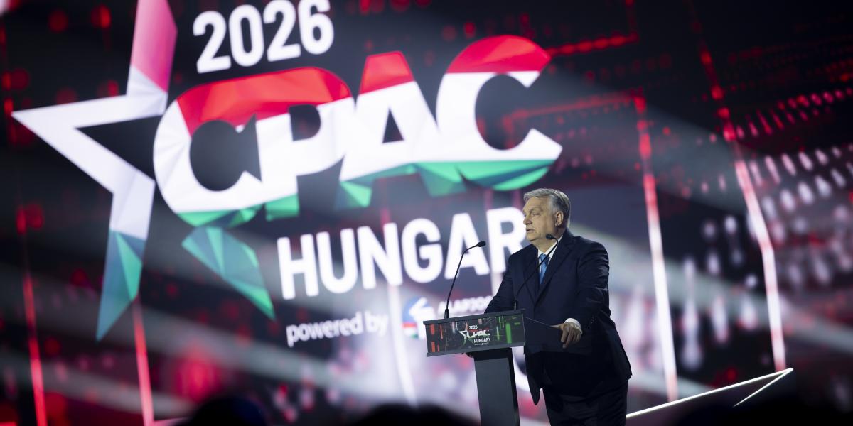  Orbán Viktor beszédet mond a CPAC Hungary 2026 rendezvényen a MTK Sportparkban 2026. március 21-én.