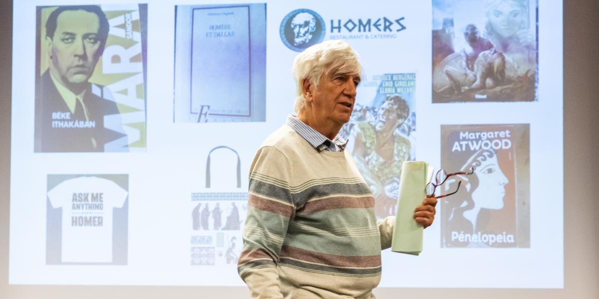 Karsai György az előadásában a homé­roszi eposzok utóéletéről is beszélt, például Márai Sándor 1952-es Béke Ithakában és Margaret Atwood 2005-ös Pénelopeia című regényeiről