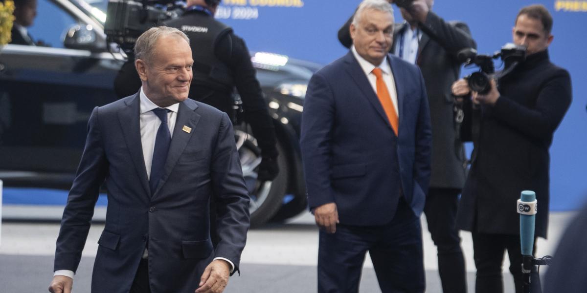 Donald Tusk és Orbán Viktor 2024. november 7-én Budapesten