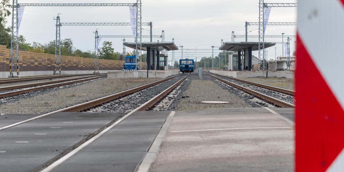 A Budapest–Belgrád vasút Kiskőrösön 2024. október 10-én.