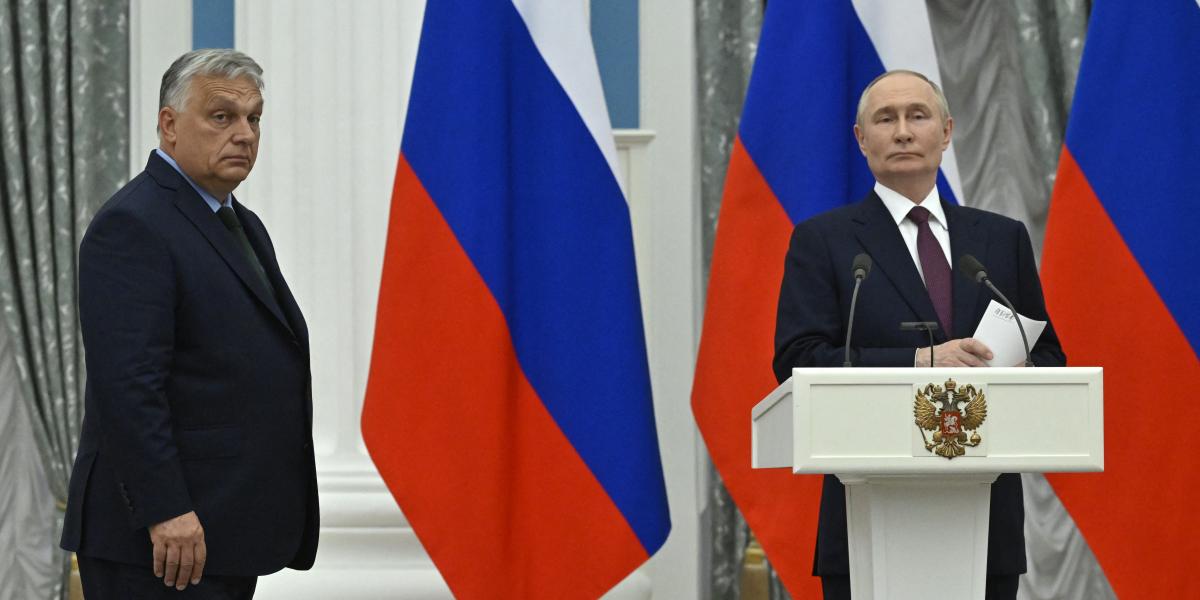Orbán Viktor és Vlagyimir Putyin 2024. július 5-én Moszkvában