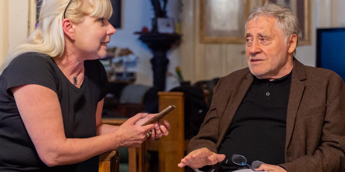 Gaál Ildikó, a Második tavasz író-rendezője és Koltai Róbert, az előadás producere