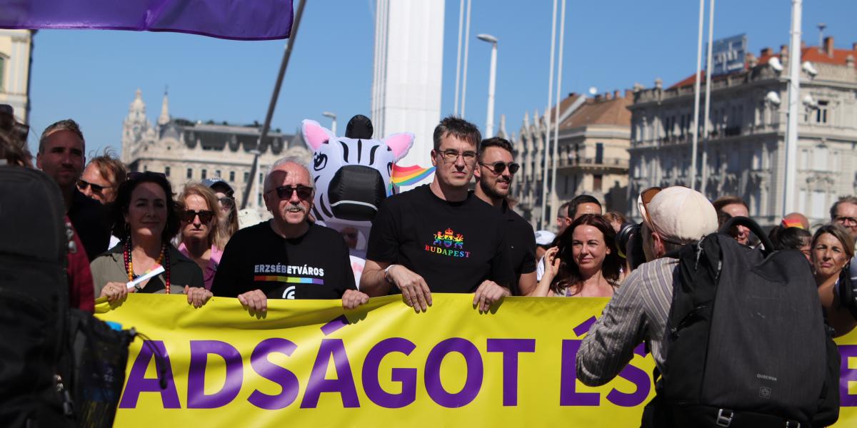 Karácsony Gergely a Budapest Pride-on 2025. június 28-án 