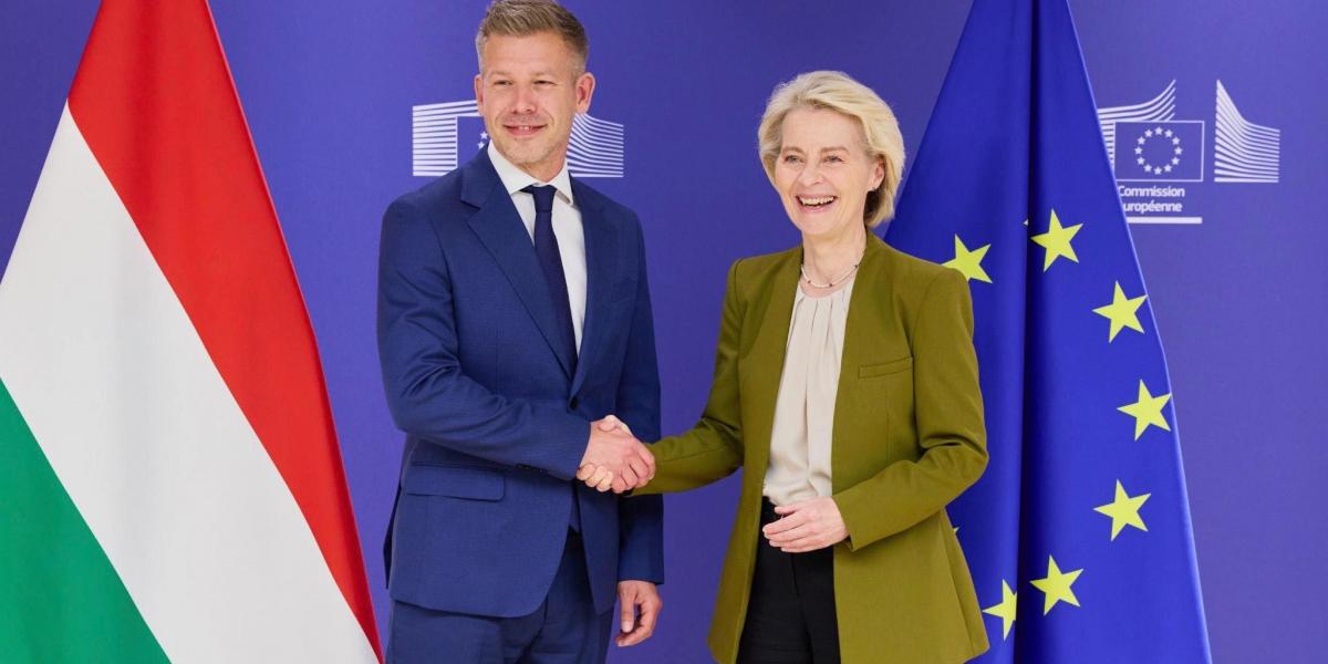 Magyar Péter szerdán Ursula von der Leyen