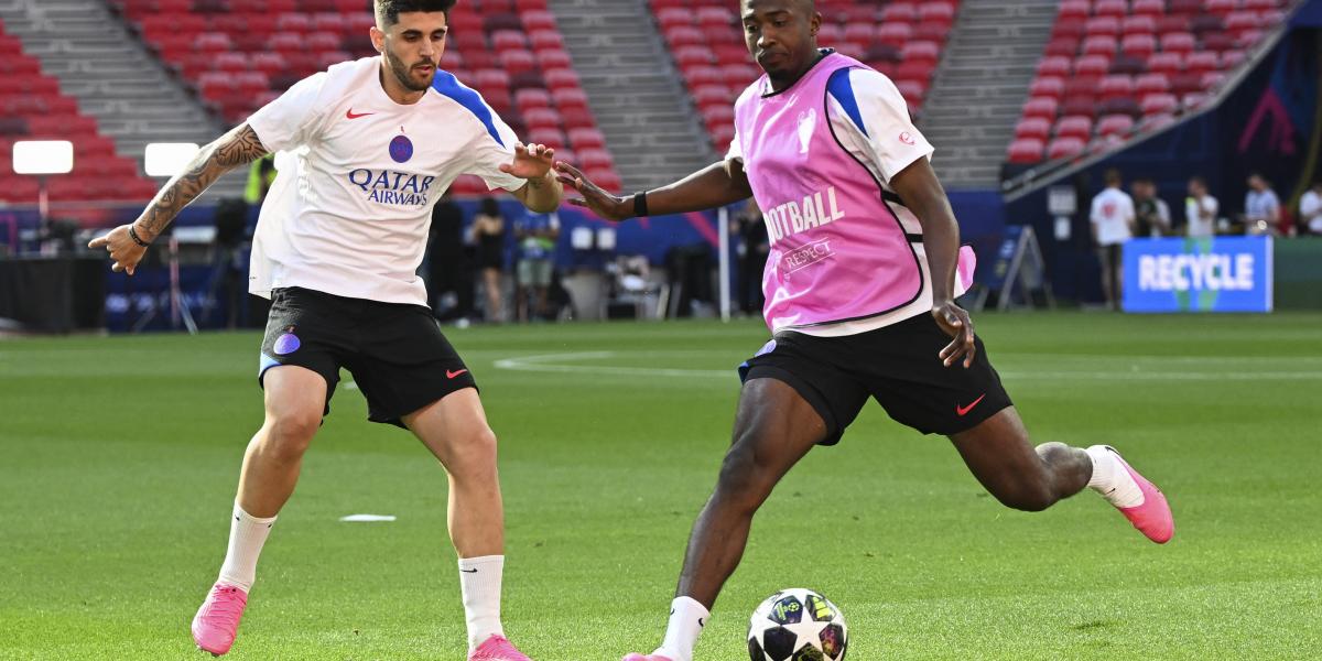 Marquinhos és Dembélé a PSG péntek esti edzésén próbálják fenntartani a motivációt a döntőig
