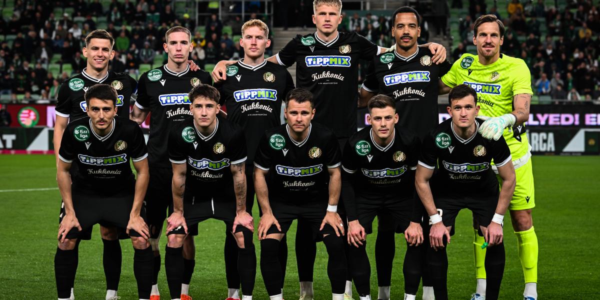 Az ETO FC csapata a Magyar Kupa elődöntője előtt április 22-én 