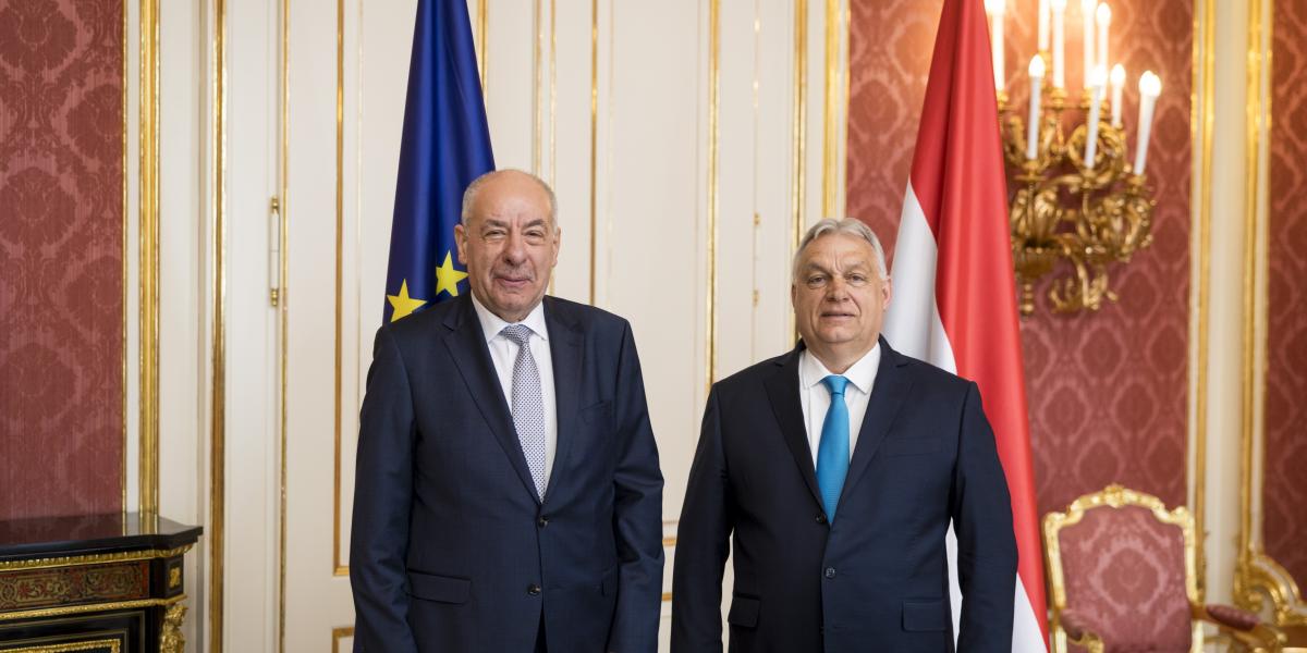 Orbán Viktor a Sándor-palotában, Sulyok Tamás köztársasági elnökkel, 2026. április 15-én