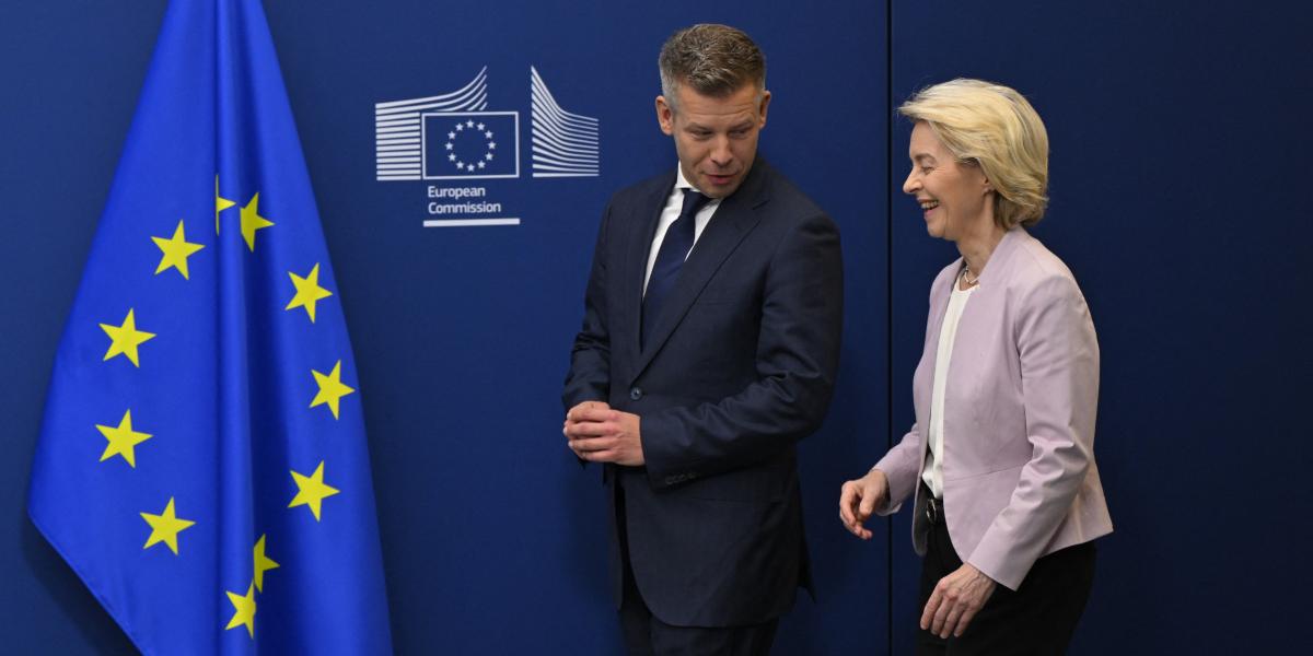 Magyar Péter és Ursula von der Leyen Brüsszelben május 29-én 