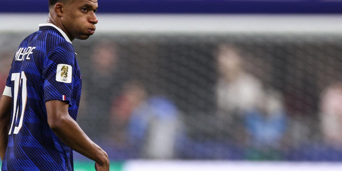 Kylian Mbappé a Franciaország-Spanyolország világbajnoki elődöntőn Dallasban július 14-én 