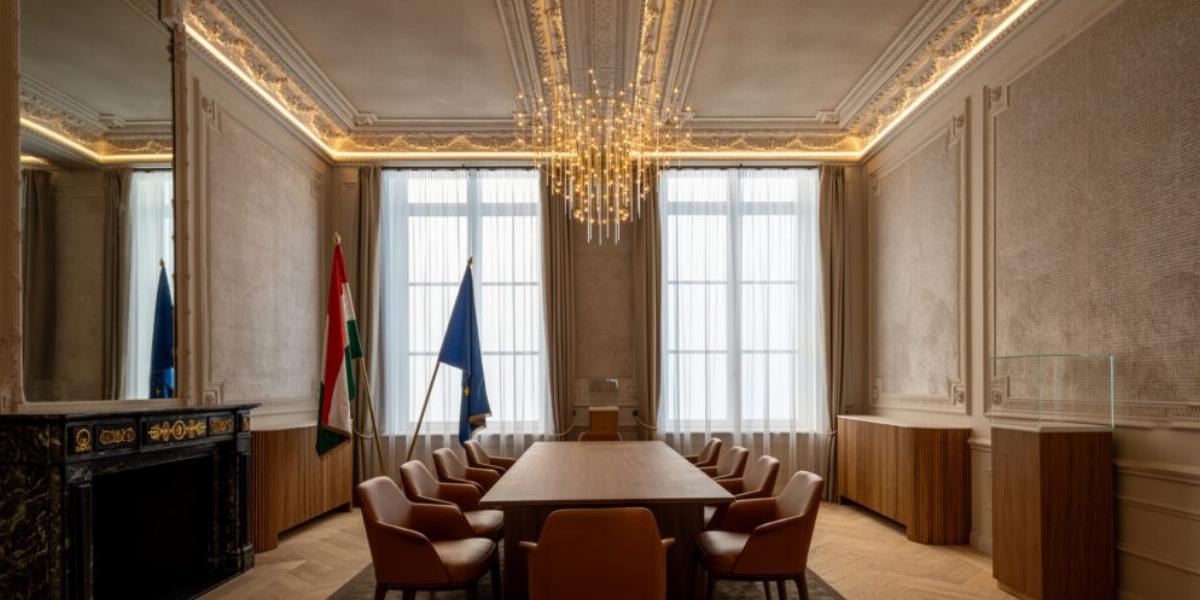A Magyarország Háza Brüsszel egyik terme. 