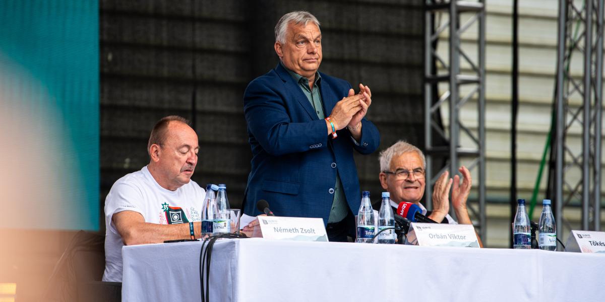  Orbán Viktor előadás közben 2026. július 25-én Tusványoson
