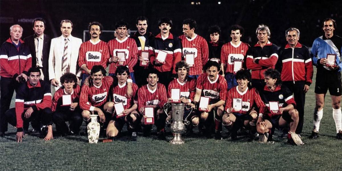 A Vasas 1986-ban kupagyőztes labdarúgócsapata.