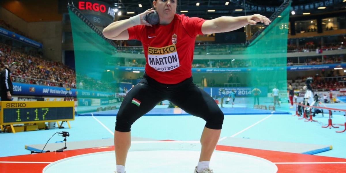 Márton Anita utolsó hatodik kísérlete során 19,23 métert dobott FOTÓ: EUROPRESS/GETTY IMAGES/JULIAN FINNEY