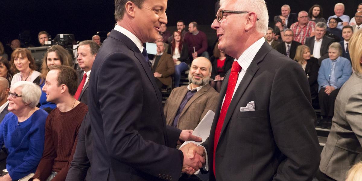 A képen David Cameron és Ed Miliband. FOTÓ: Ken McKay/ITV/Getty Images