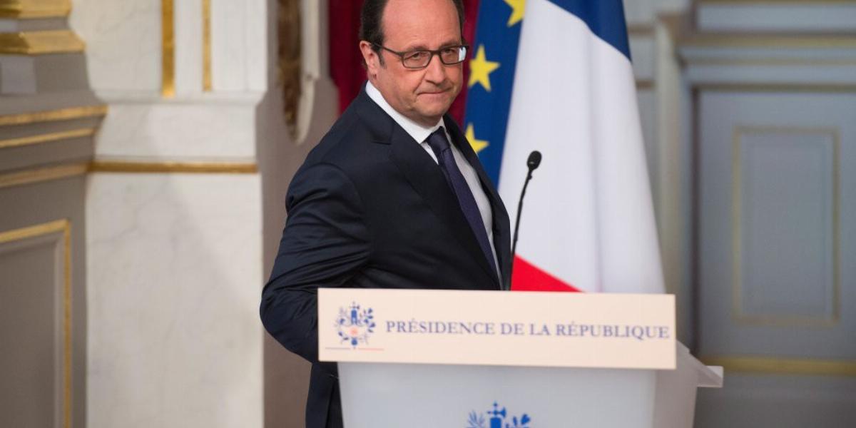 Hollande bízik benne, hogy nem kell kiköltöznie az Élysée-palotából FOTÓ: EUROPRESS/GETTY IMAGES/AURELIEN MEUNIER