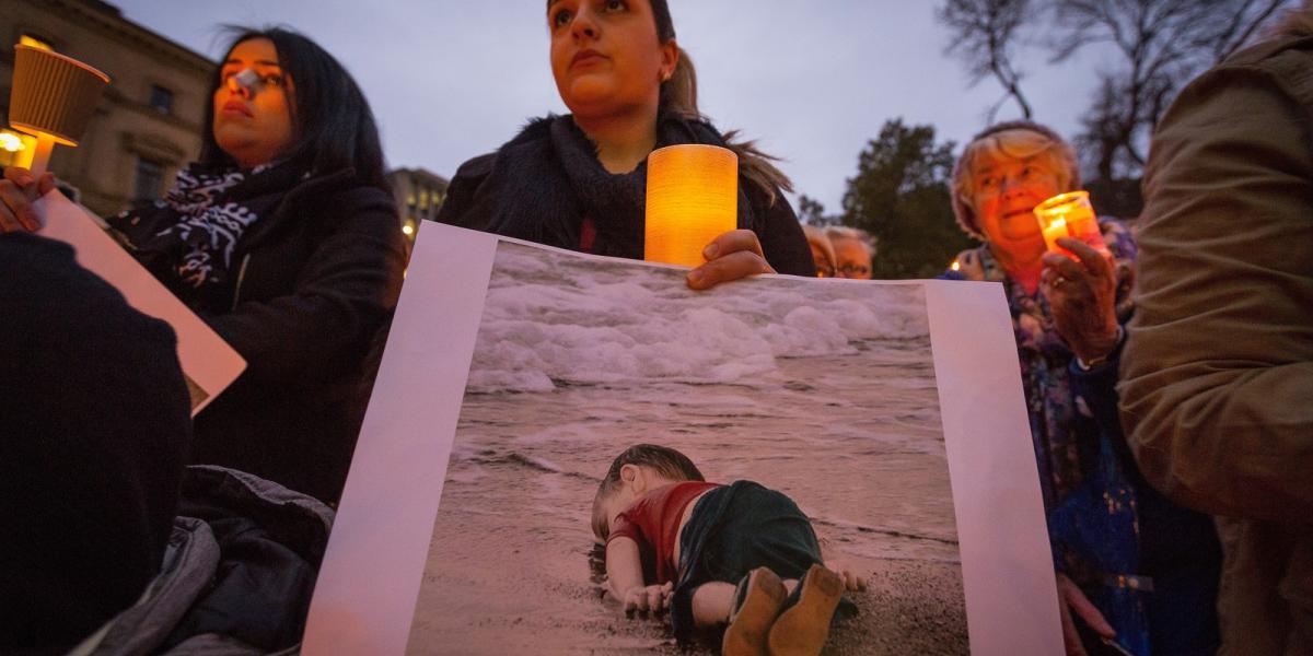 Alan Kurdi fényképe irányította a figyelmet a menekültáradat keltette humanitárius katasztrófára. FOTÓ:  Chris Hopkins/Getty Ima