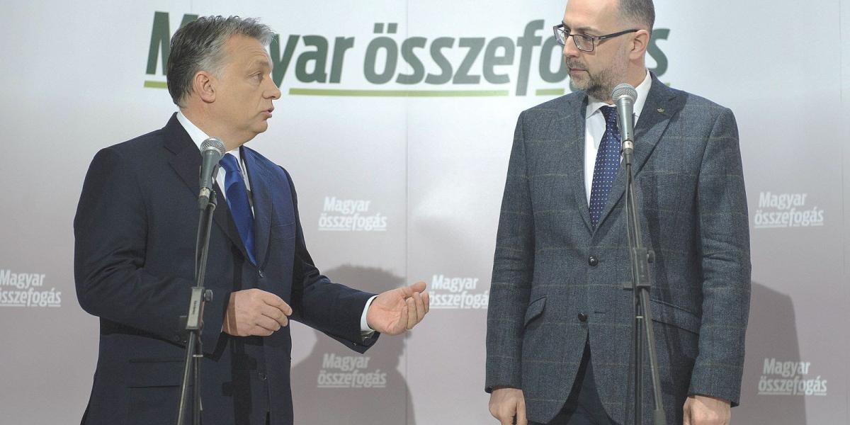 Orbán Viktor és Kelemen Hunor Szatmárnémetiben FOTÓ: MTI/CZEGLÉDI ZSOLT