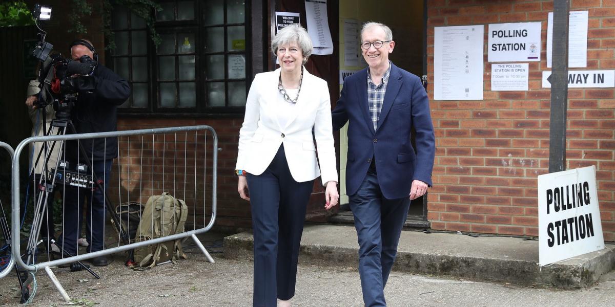 Theresa May és férje is leadta a voksát FOTÓ: Matt Cardy/Getty Images