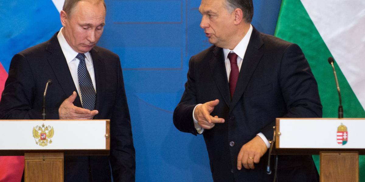 Putyin és Orbán Az orosz elnök rápirított a magyar miniszterelnökre: a hitel feltételeit nem lehet módosítani - Fotó: Tóth Gergő