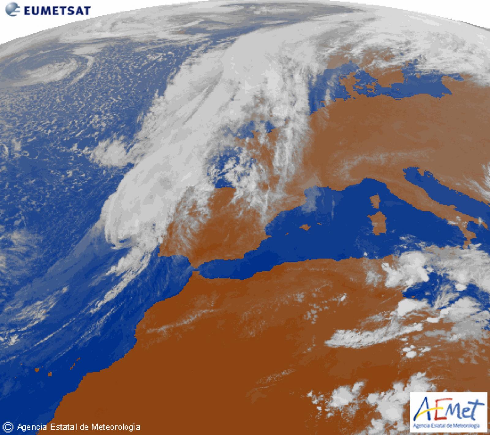 A spanyol meteorológiai szolgálat felvétele.