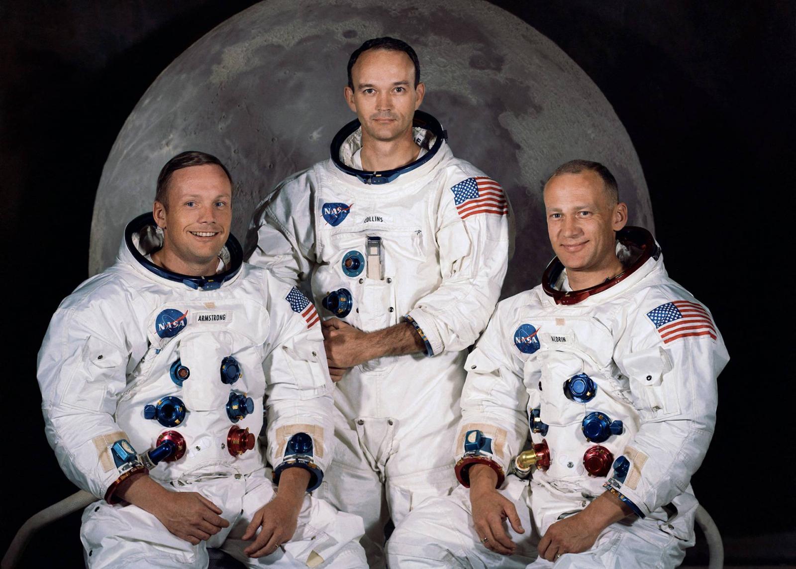 Az Apollo-11 legénysége: Neil A. Armstrong, Michael Collins és Edwin E. "Buzz" Aldrin