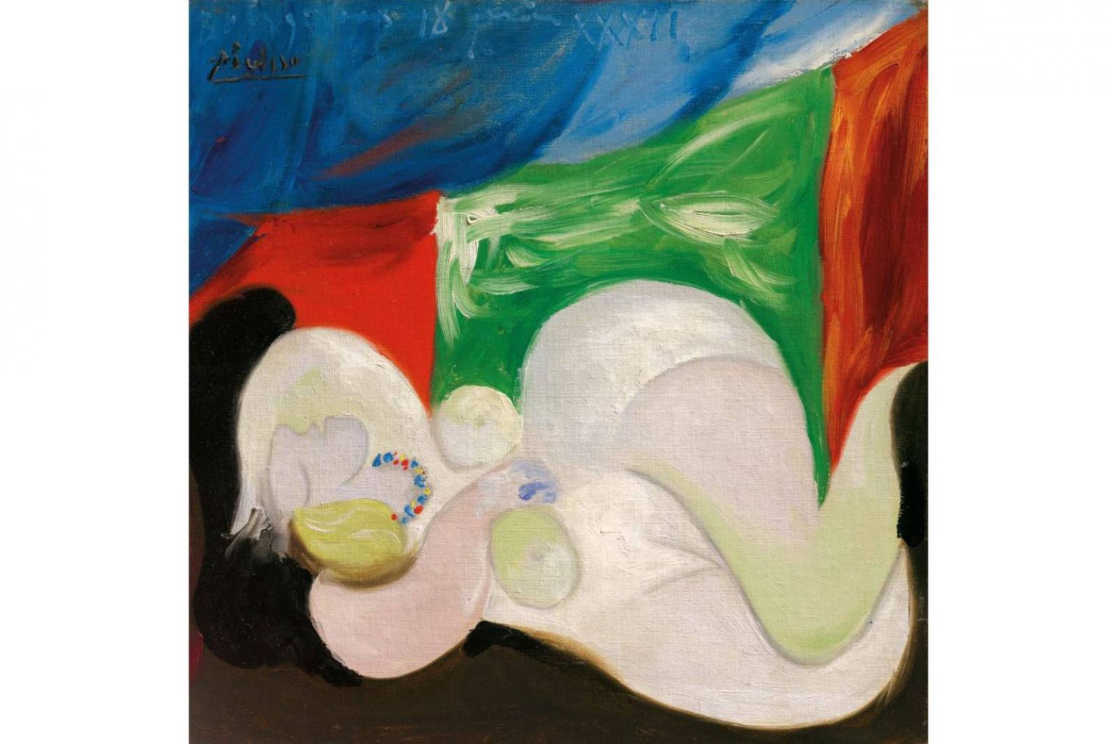 Pablo Picasso, Femme nue couchée au collier, Marie Therese Walter portré