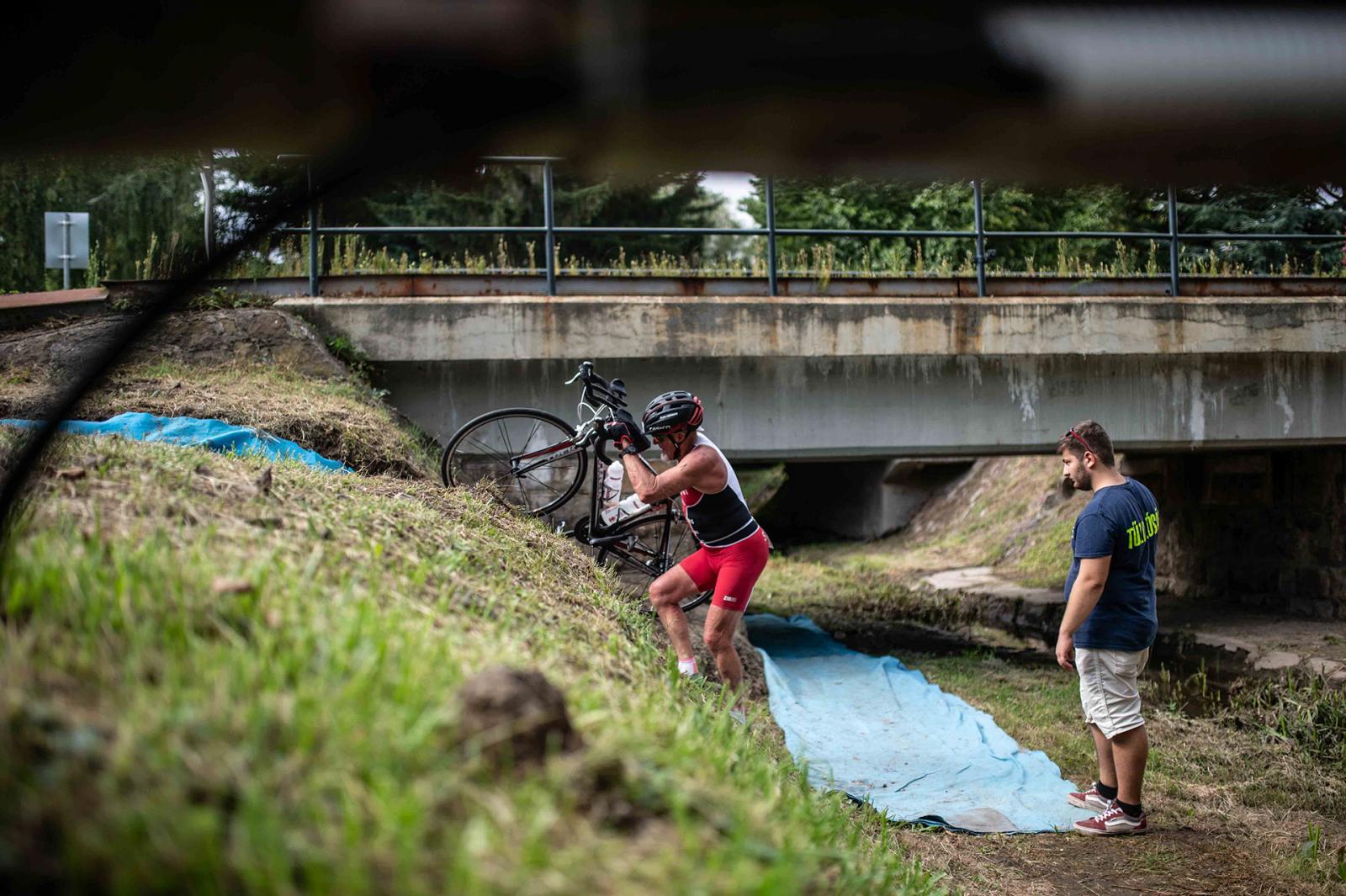 Szebeni Endre a IX. Ábrahámhegyi Triatlon versenyen 2020. augusztus 30-án.