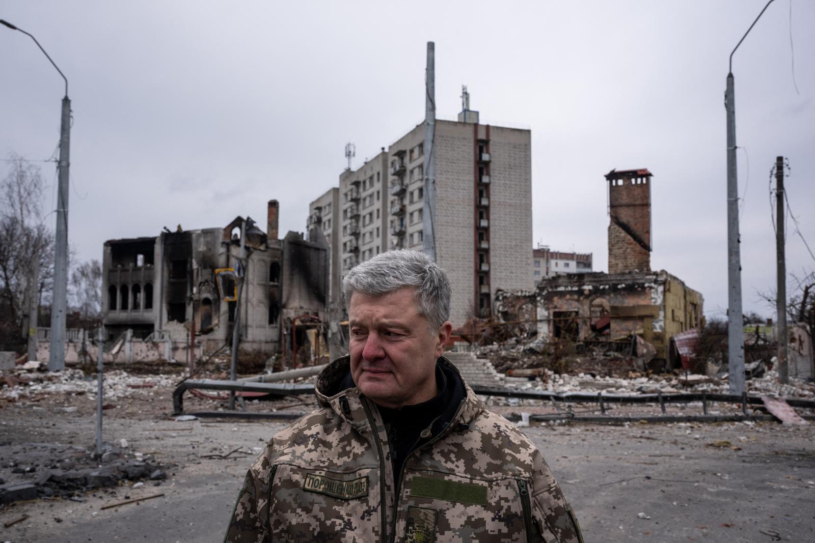 Porosenko Csernyihiv városát is meglátogatta 