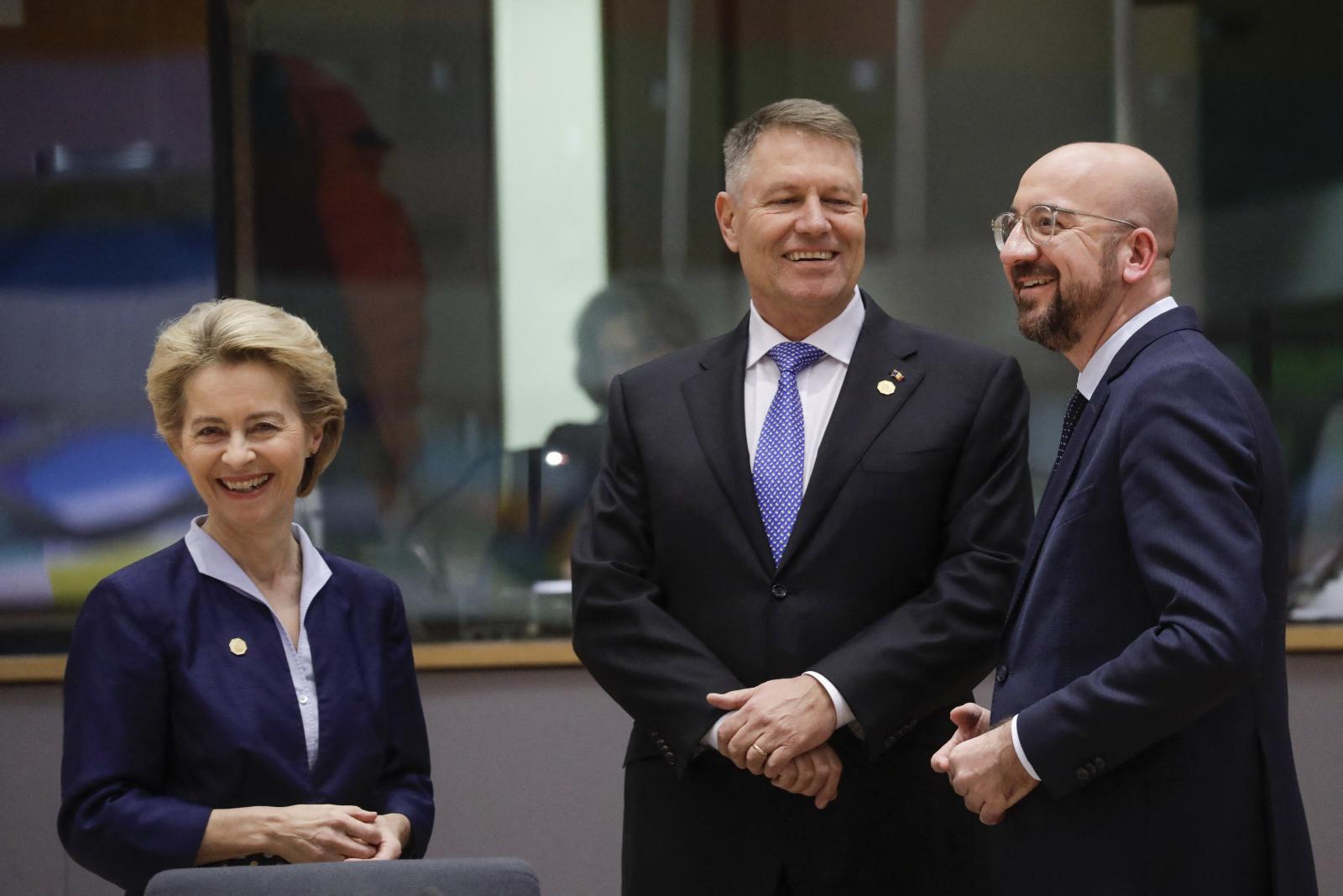 Ursula von der Leyen, Klaus Iohannis és Charles Michel