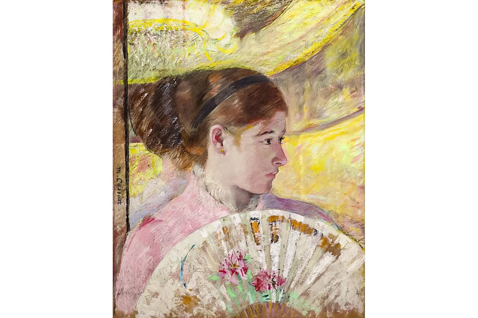 Mary Cassatt, Young Lady in a Loge Gazing to Right