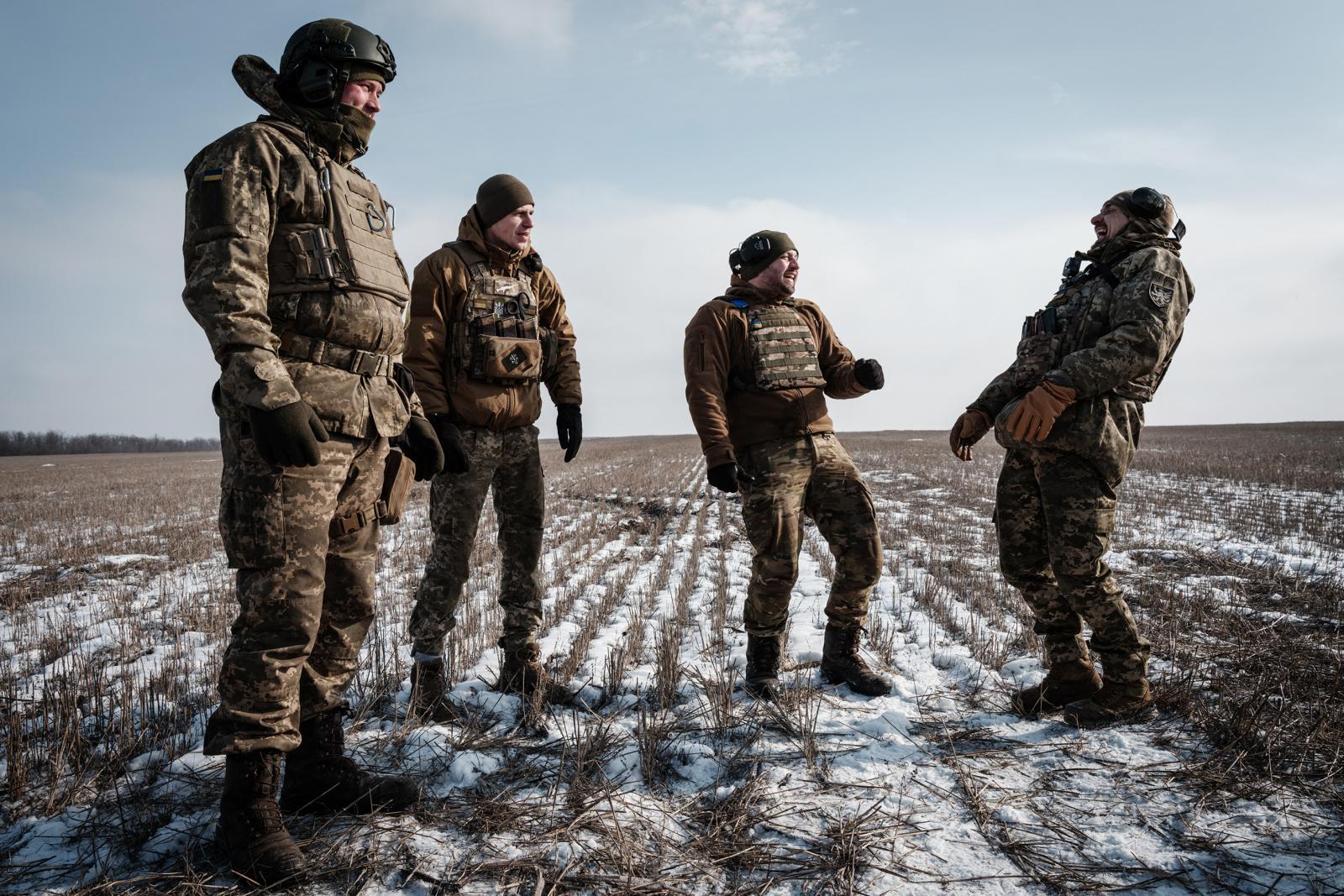 Egy 27 évesen meghalt ukrán katona, Jurij Kulik temetése Kijev közelében február 21-én.