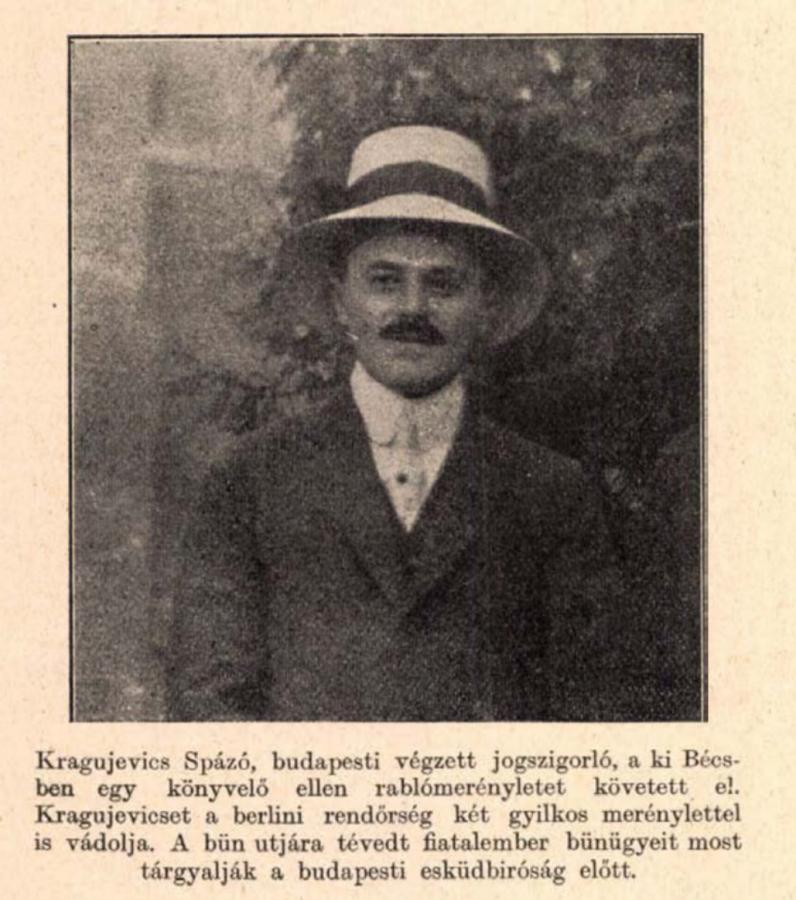 Főtárgyalás Kragujevics Spázó ügyében, Tolnai Világlapja, 1909. november 9.