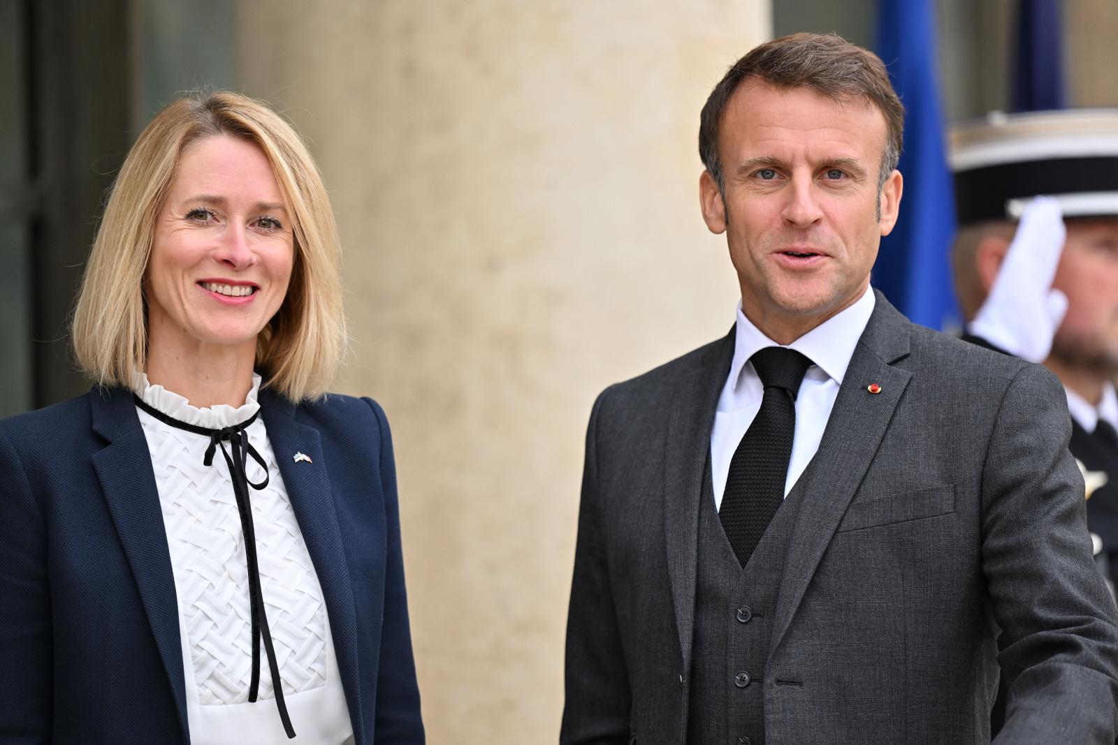 Kaja Kallas és Emmanuel Macron szerdán Párizsban