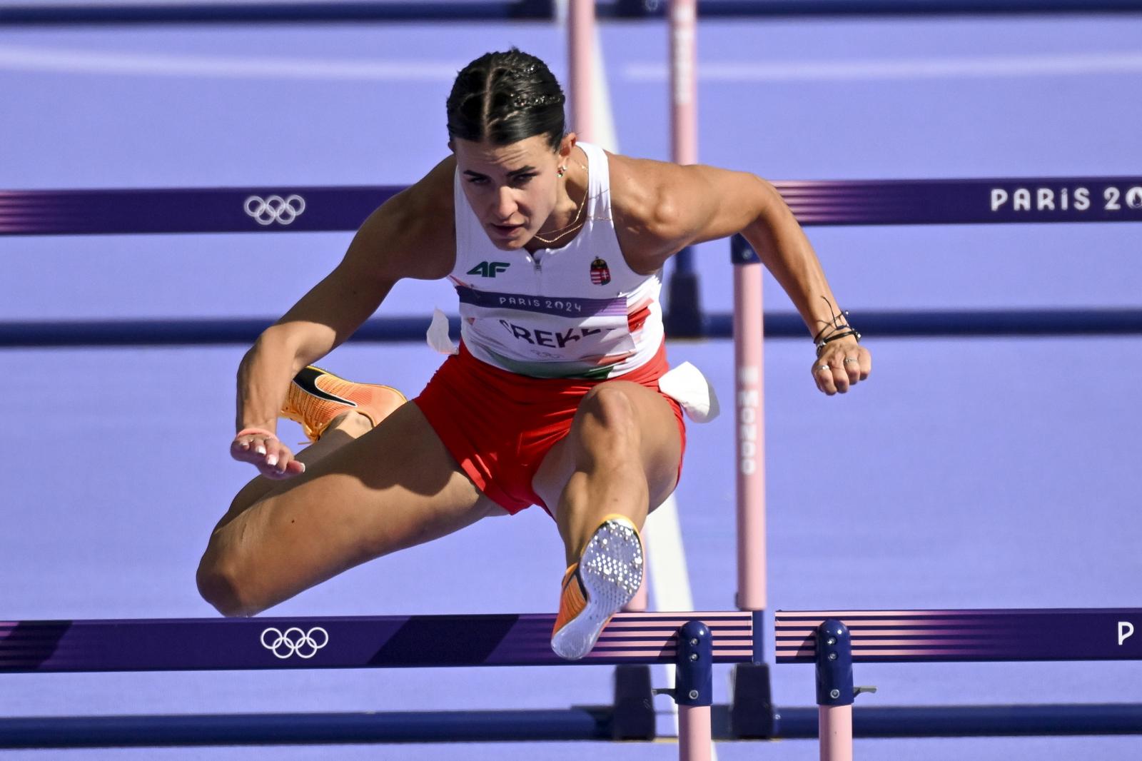 Kerekes Gréta a női 100 méteres gátfutás selejtezőjében augusztus 7-én 