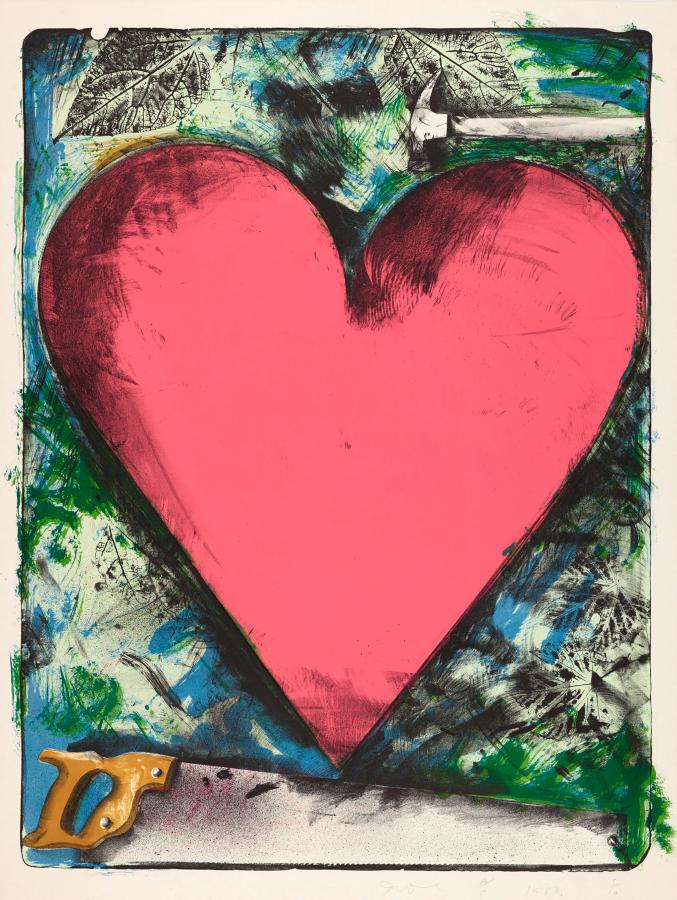 Jim Dine leggyakrabban használt motívuma a stilizált szív