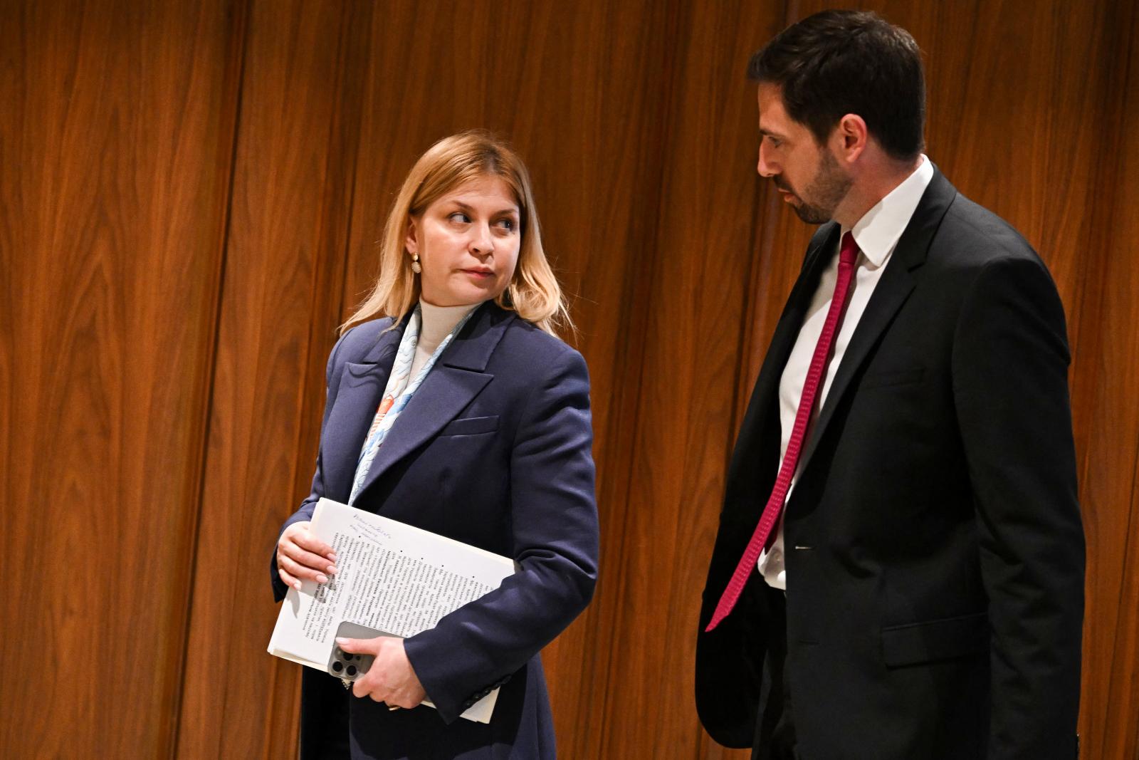 Olha Sztefanyisina és Magyar Levente kedden Budapesten