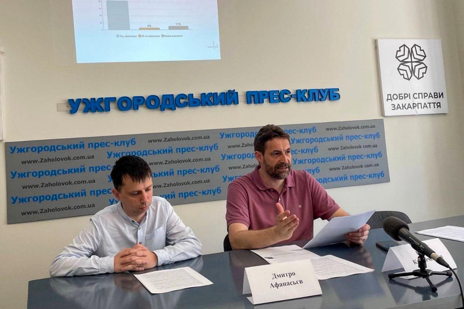 Dmitro Áfánászjev és Pavlo Karajcsencev ismertették a kutatás részleteit június 10-én Ungváron