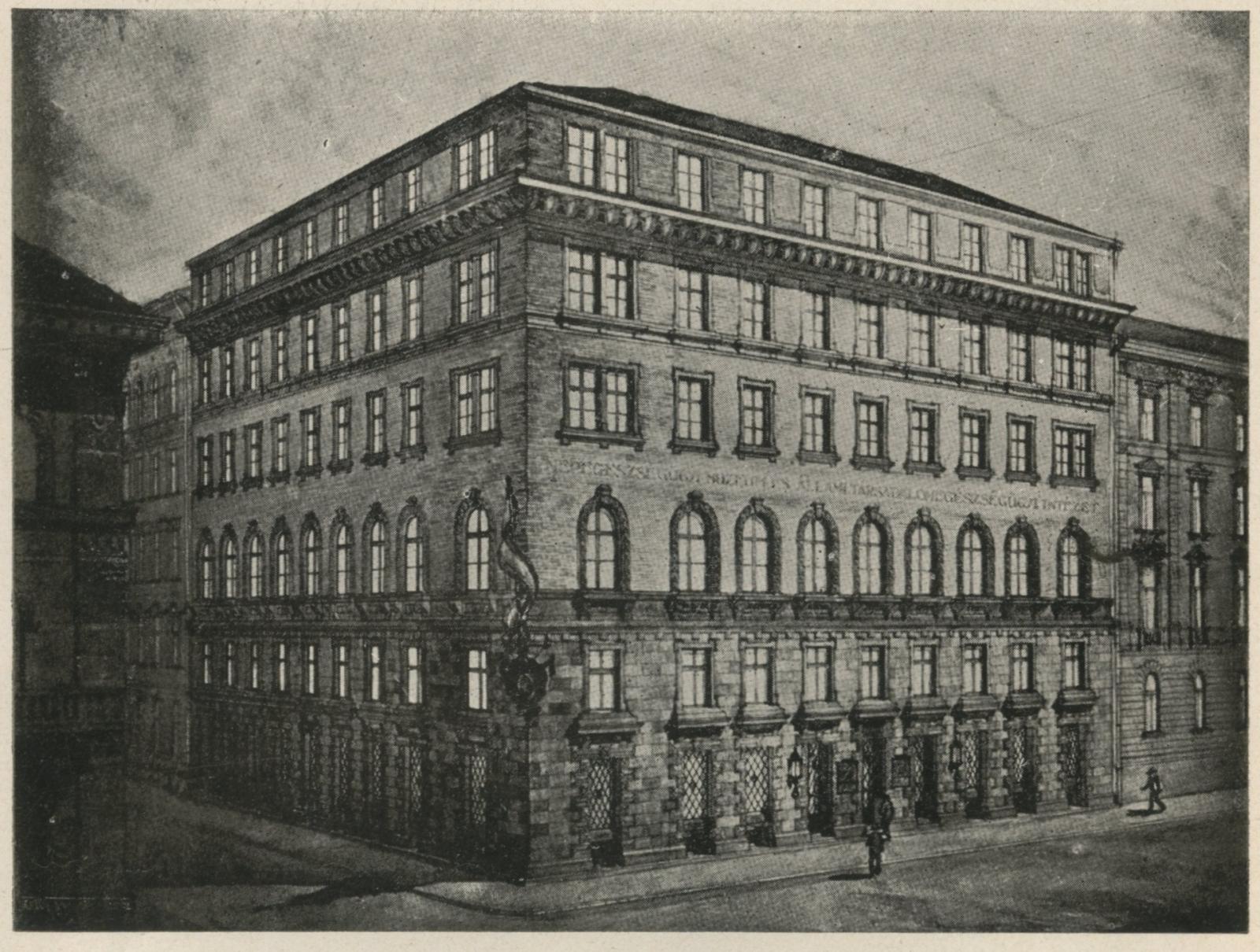 A Népegészségügyi Múzeum épülete 1928 után. Gortvay György: A Népegészségügyi Múzeum munkája. 1935. Budapest: Egyesült Nyomda. 14.