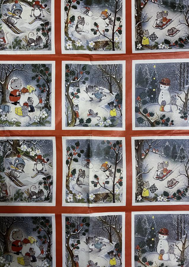 Az egyik emlékező, Hont Zsuzsi által máig őrzött szép karácsonyi csomagolópapír