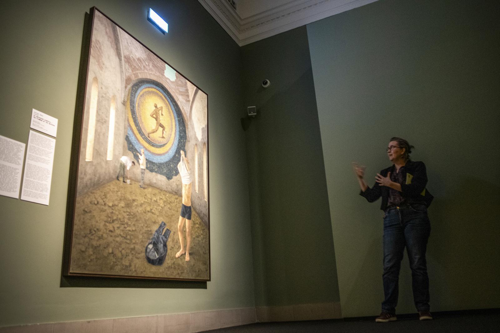 Şerban Savu ironikus felhangú festménye, Az Univerzum szántója