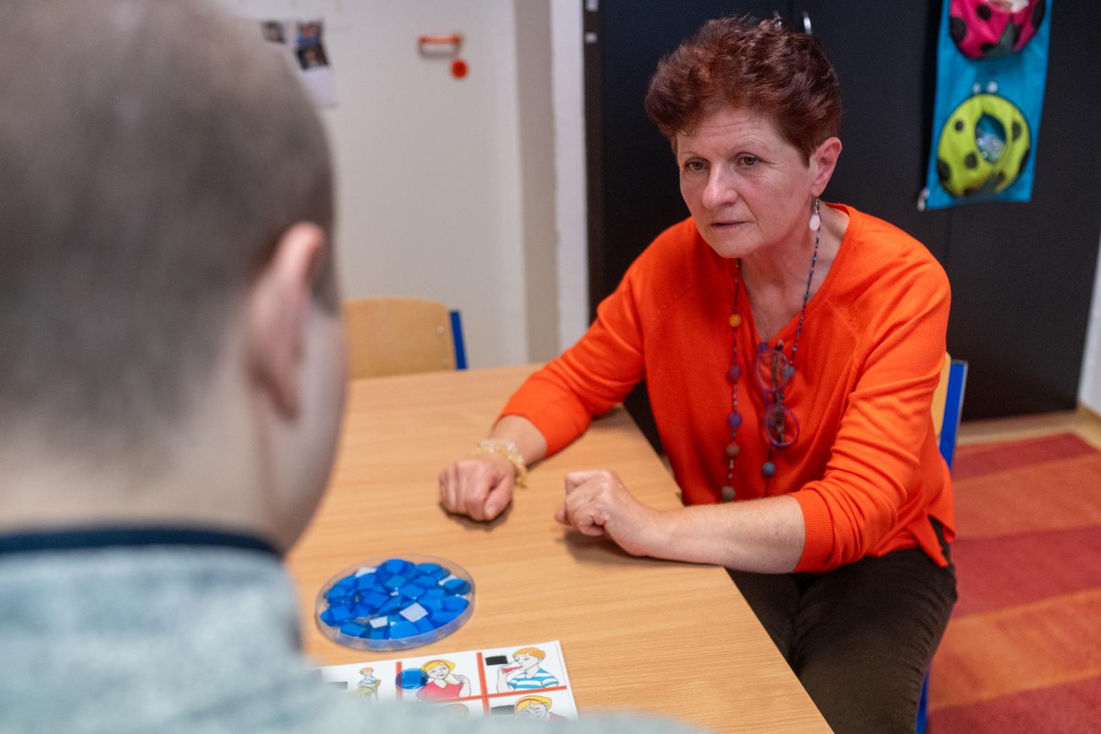 Bodnárné Nagy Kriszta Lacikával, fejlesztés közben