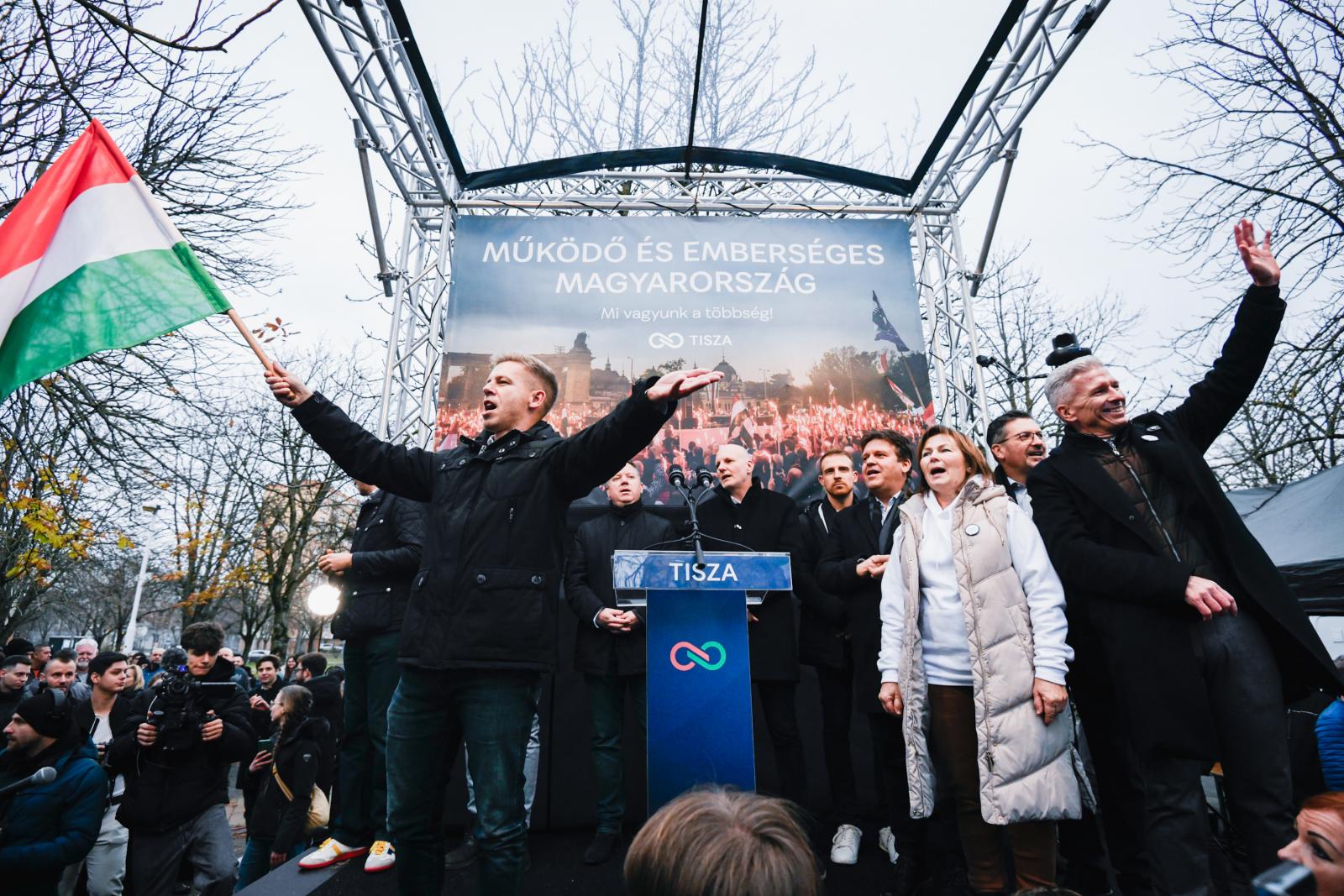 A Tisza Párt gyűlése Kecskeméten december 6-án 