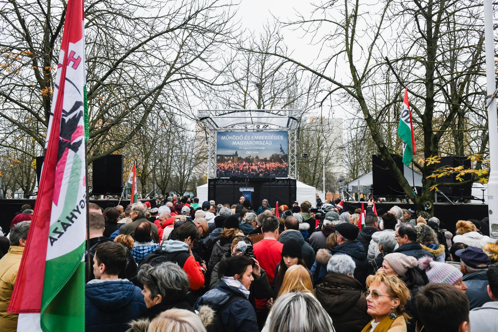 A Tisza Párt gyűlése Kecskeméten december 6-án 