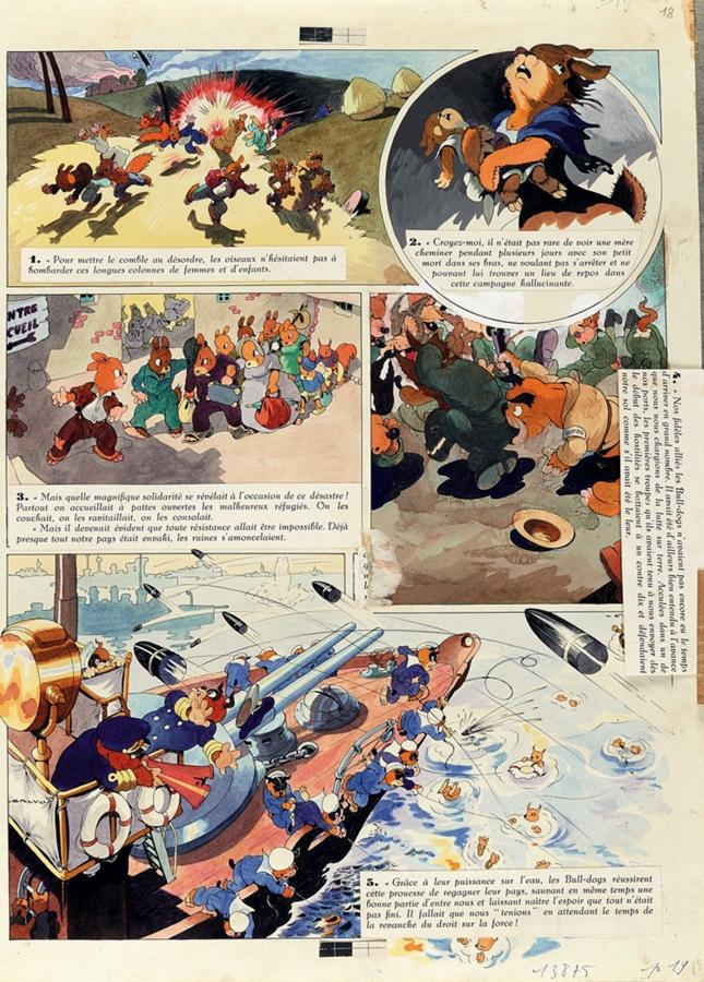 Részlet Edmond-François Calvo A fenevad halott! (La Bête est Morte!) című képregényéből 