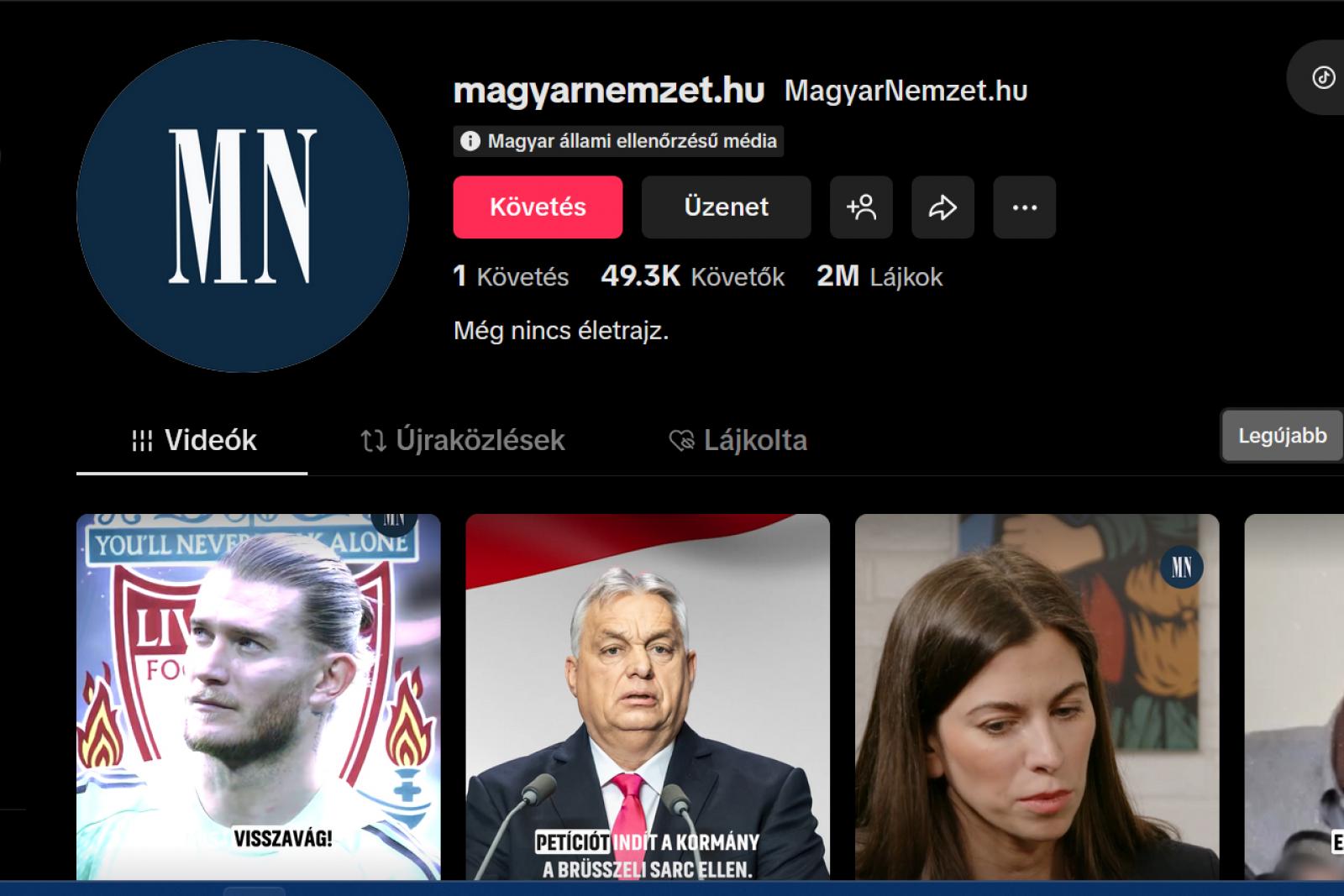 Lesújtott a TikTok az Orbán-kormány propagandájára, címkét kapott a Metropol, a Mandiner, a Magyar Nemzet, az Origo és az MCC is