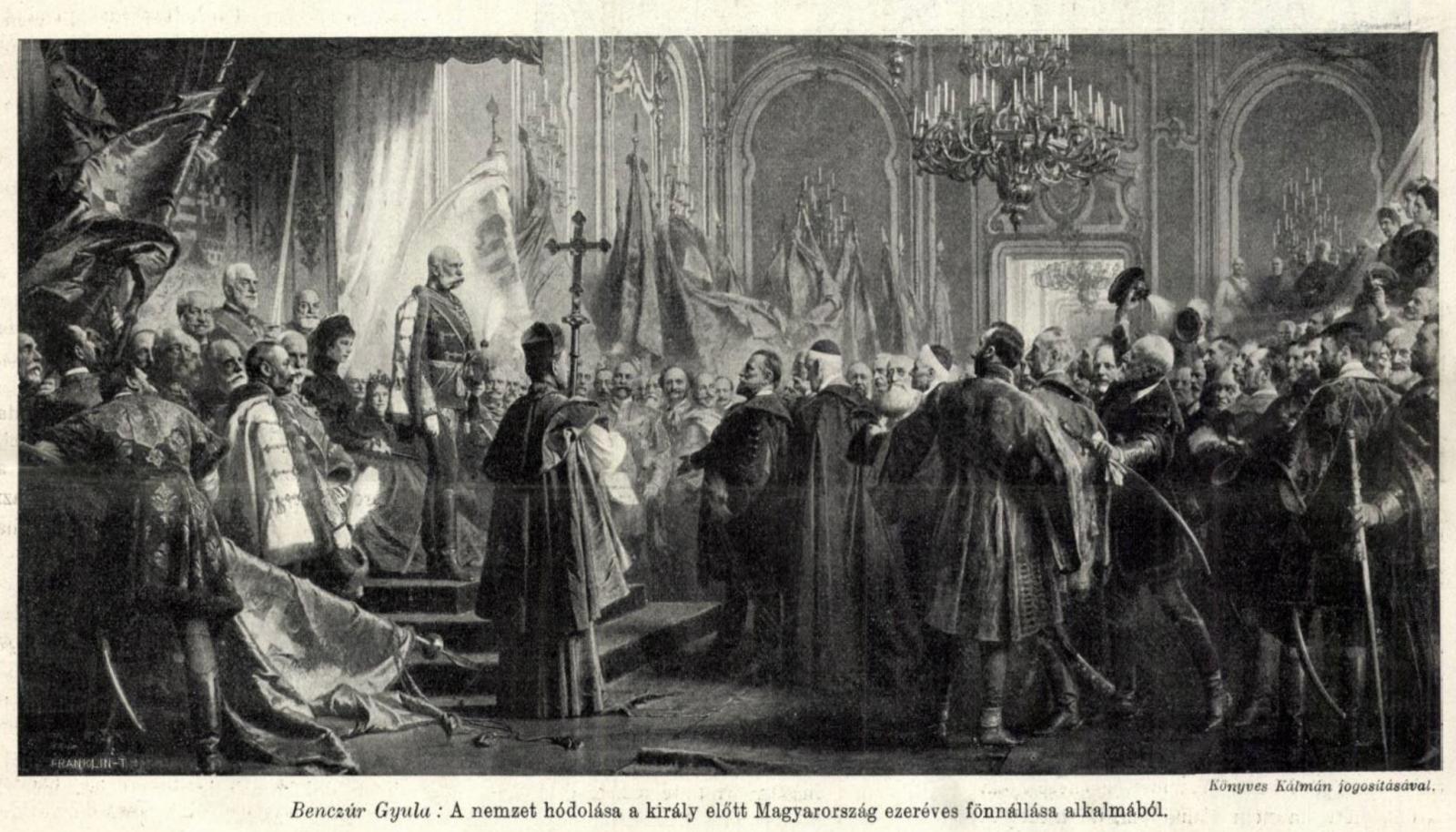 Benczúr Gyula monumentális festményét 1909 húsvétvasárnapján mutatták be a nagyközönségnek a városligeti Műcsarnokban