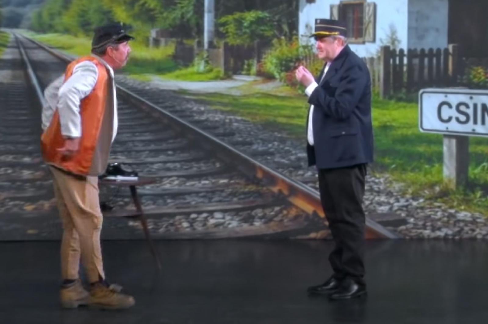 Színpadra lépett Tállai András, Nemcsák Károllyal közösen adott elő egy Magyar Péterre utaló jelenetet