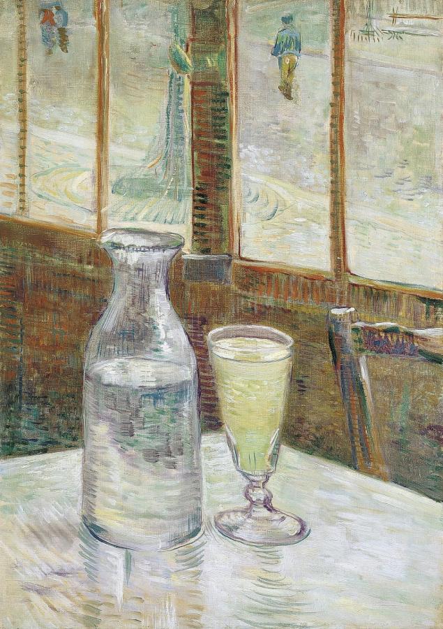 Edgar Degas Az abszint című képe a XIX. századi francia festészet egyik legkülönösebb és legnyugtalanítóbb alkotása. A kép központi motívuma a zöldes színű alkoholos ital