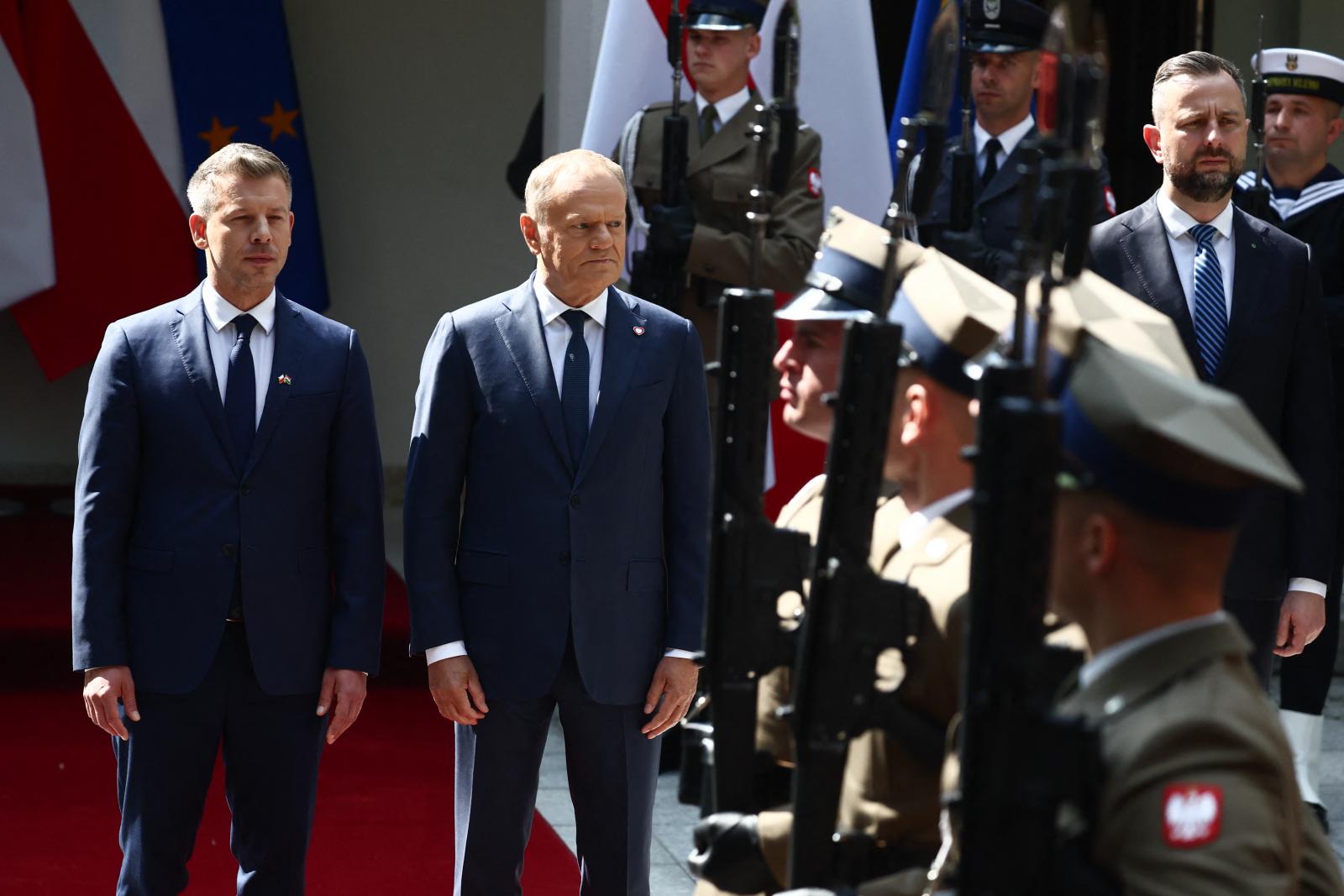 Magyar Péter és Donald Tusk Varsóban, 2026. május 20-án